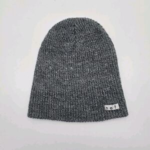 Neff Beanie Hat Gray Green Winter Cuffed Slouchy Acrylic Knit Cap